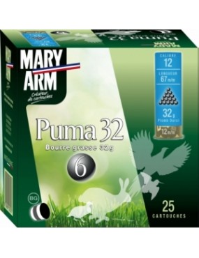 CARTOUCHES MARY ARM PUMA 32 CAL12 PB N°5-6-7-8-9-10 32G BG