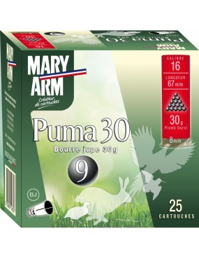 CARTOUCHES MARY ARM PUMA 30 CAL16 PB N°4-6-7,5-9 30G BJ