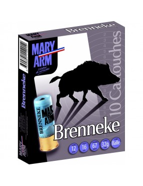 CARTOUCHE A BALLE MARY ARM BRENNEKE CAL12/67 32GR