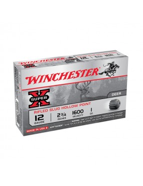 CARTOUCHES A BALLE WINCHESTER SUPER-X RIFLED SLUG CAL12/70 28GR