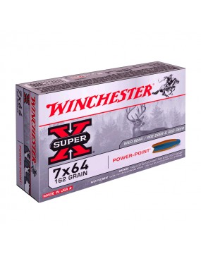 BALLES WINCHESTER SUPER-X WILD BOAR POWER POINT CAL7X64 162 GRAINS