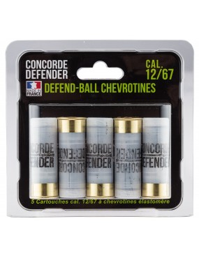 CARTOUCHES CONCORDE DEFENDER  CHEVROTINE ELASTOMERE CAL12/67