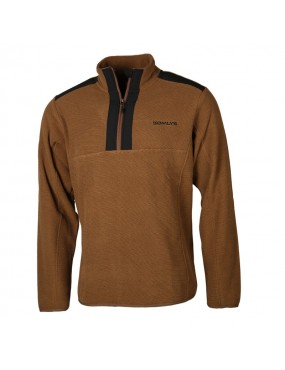 PULL SOMLYS COL MONTANT ZIPPE CAMEL