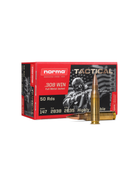 BALLES NORMA 308 WIN VM TACTICAL 9.5G 147GR /50