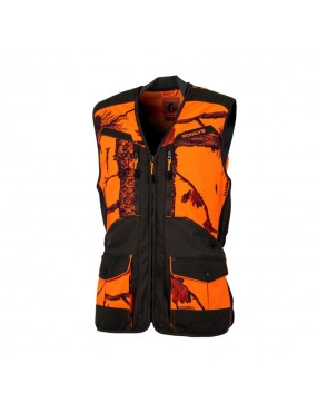 DESTOCKAGE GILET SOFTSHELL CAMO ORANGE/VERT L